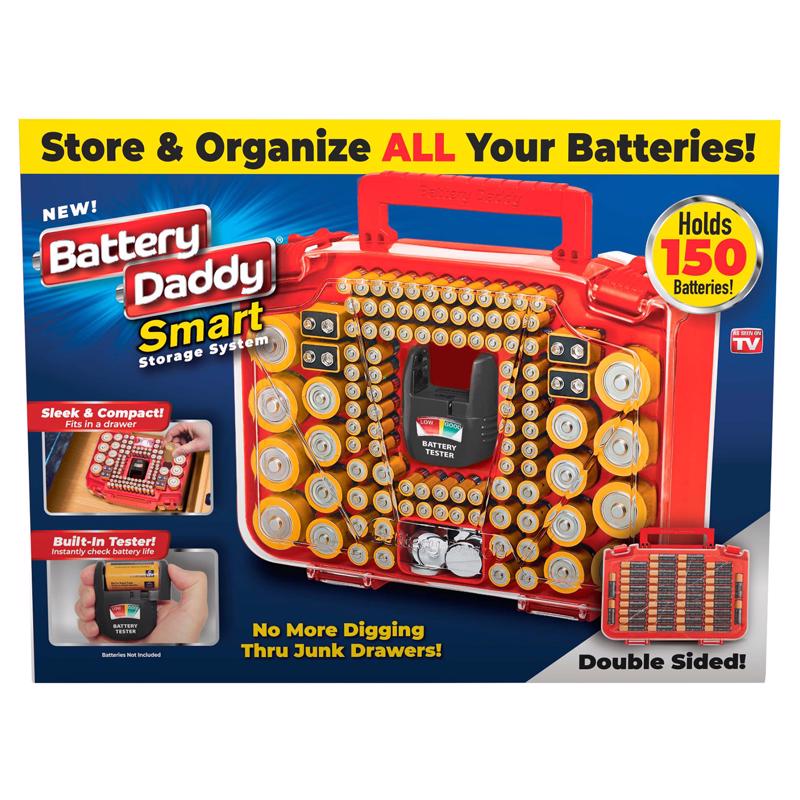 BATTERY DADDY - Battery Daddy Smart As Seen On TV Battery Storage System Plastic 1 pk