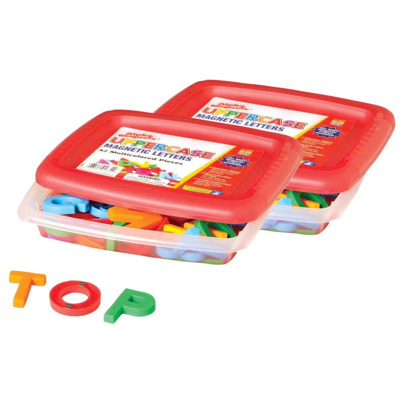 EDUCATIONAL INSIGHTS - AlphaMagnets®, Uppercase, Multi-Colored, 42 Per Pack, 2 Packs