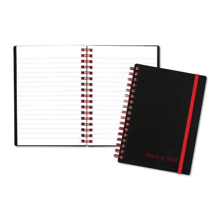 Black n' Red - Flexible Cover Twinwire Notebooks, SCRIBZEE Compatible, 1-Subject, Wide/Legal Rule, Black Cover, (70) 5.88 x 4.13 Sheets
