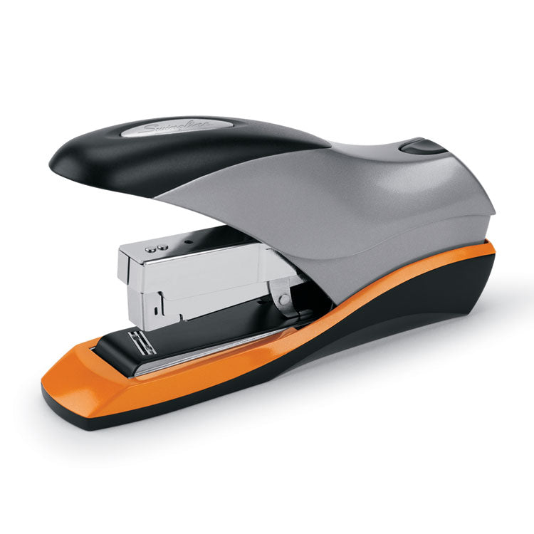 Swingline - Optima 70 Desktop Stapler, 70-Sheet Capacity, Silver/Black/Orange