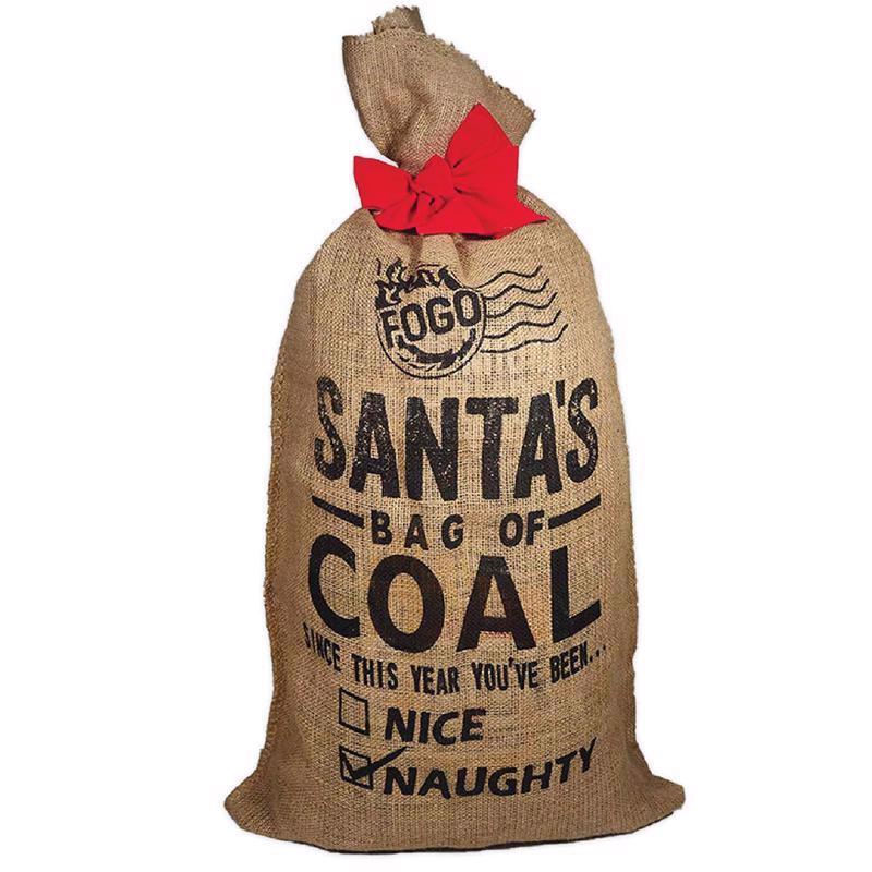 FOGO - FOGO Brown Santa's Bag of Coal Gift Bag