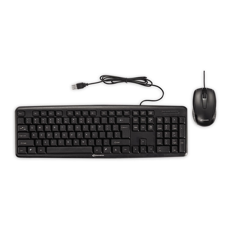 Innovera - Slimline Keyboard and Mouse, USB 2.0, Black