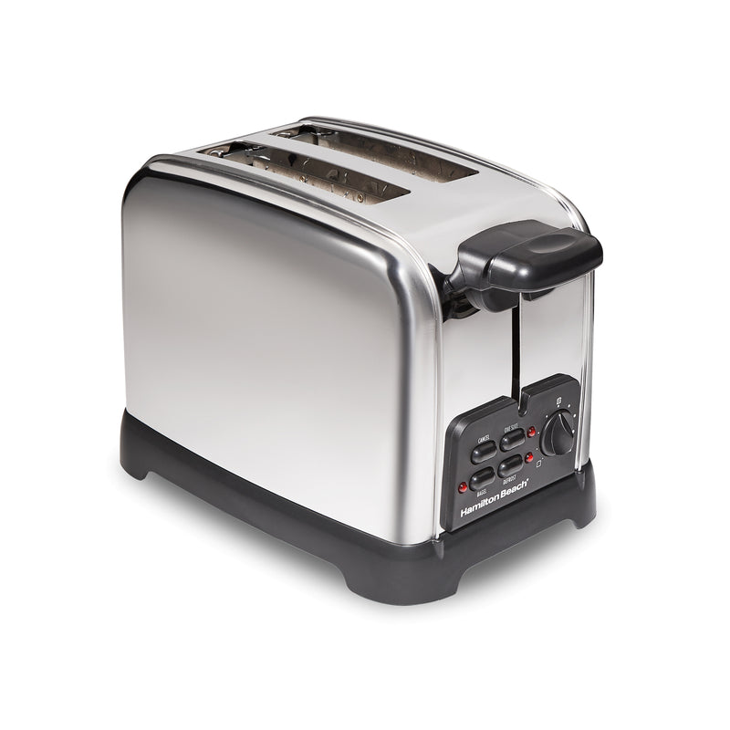 HAMILTON BEACH - Hamilton Beach Stainless Steel Black/Silver 2 slot Toaster 7.63 in. H X 6.89 in. W X 11.1 in. D