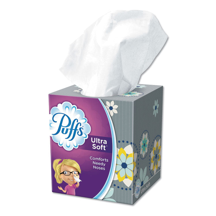 Puffs - Ultra Soft Facial Tissue, 2-Ply, White, 56 Sheets/Box, 24 Boxes/Carton