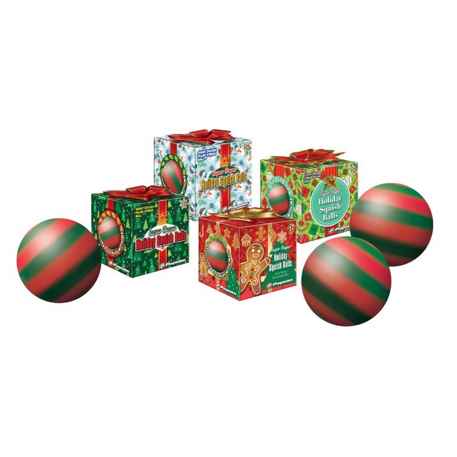 Playmaker Toys Super Duper Holiday Dough Balls Green/Red - Case of 24