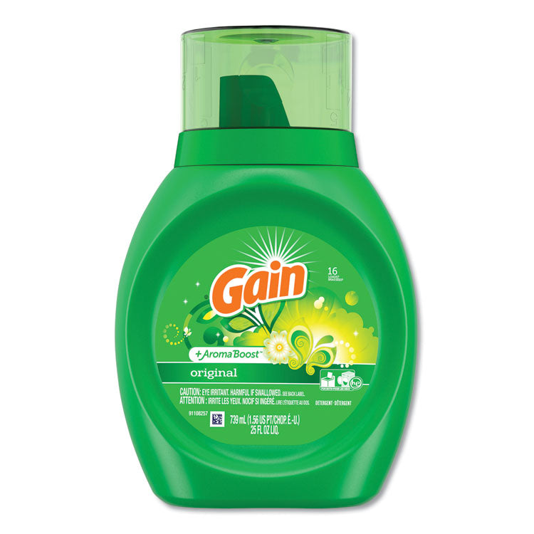 Gain - Liquid Laundry Detergent, Original Fresh, 25 oz Bottle, 6/Carton