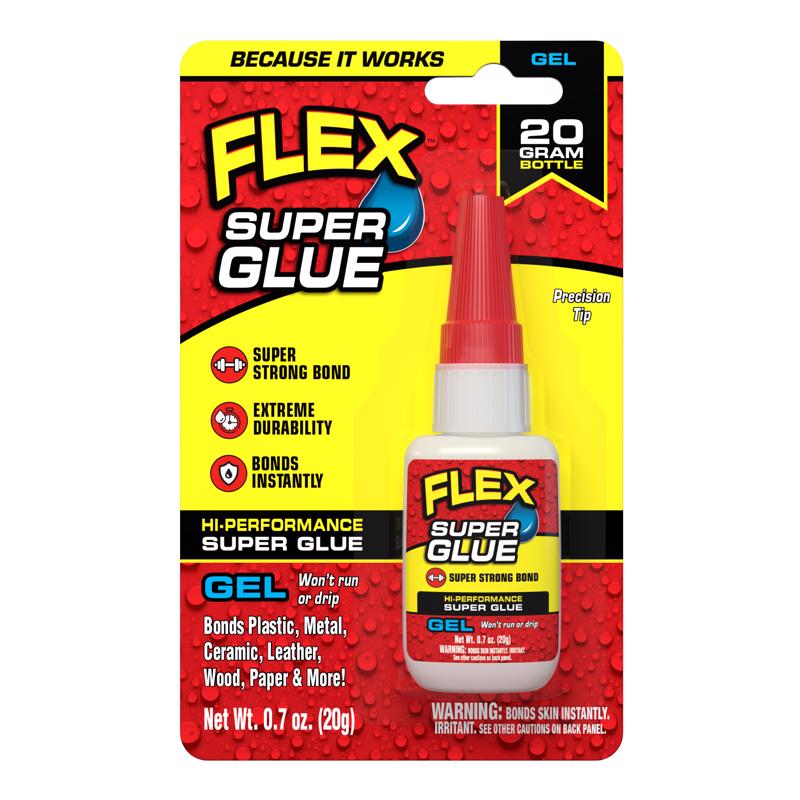 FLEX SEAL FAMILY OF PRODUCTS - Flex Seal Family of Products Flex Super Glue High Strength Super Glue 20 gm - Case of 8 [SGGELB20]