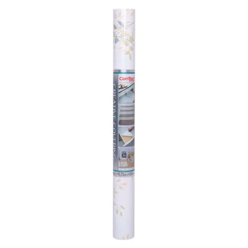 CON-TACT - Con-Tact Creative Covering 16 ft. L X 18 in. W Aspen Aloe Acanthus Floral Self-Adhesive Shelf Liner - Case of 6