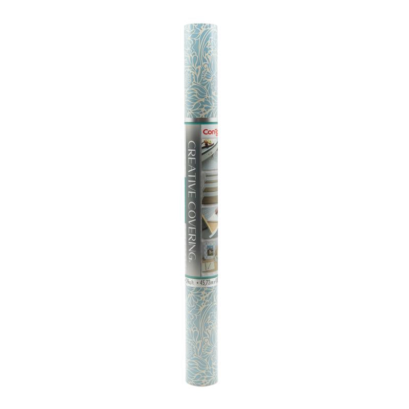 CON-TACT - Con-Tact Creative Covering 16 ft. L X 18 in. W Batik Blue Self-Adhesive Shelf Liner - Case of 6