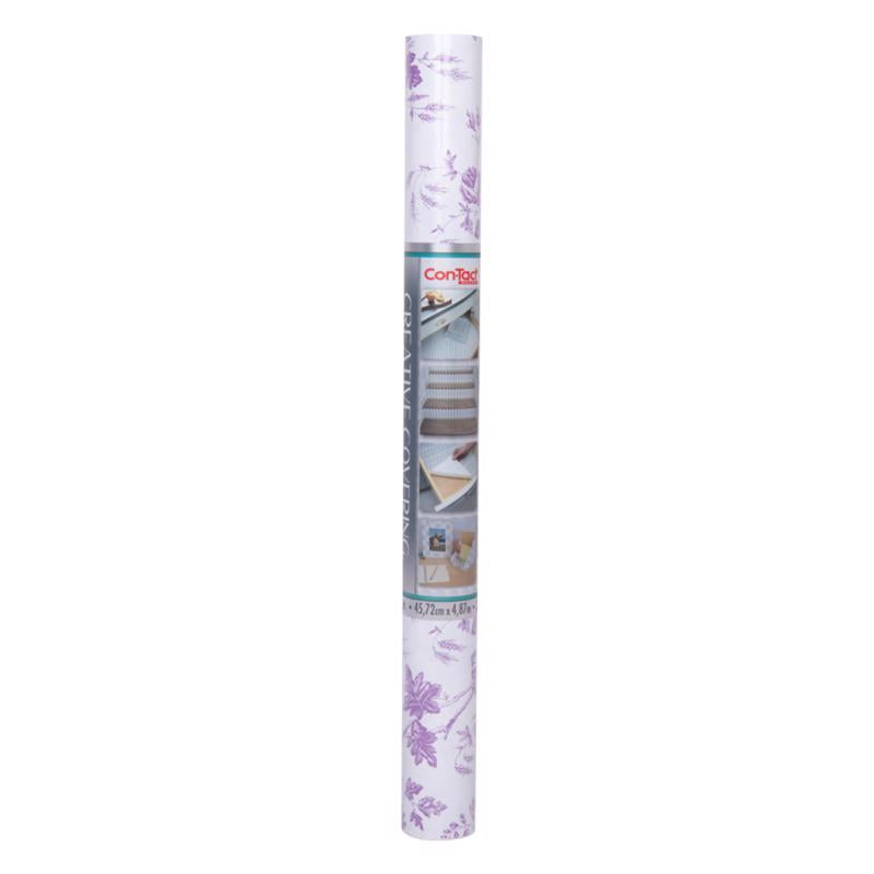 CON-TACT - Con-Tact Creative Covering 16 ft. L X 18 in. W Toile Lavender Self-Adhesive Shelf Liner - Case of 6