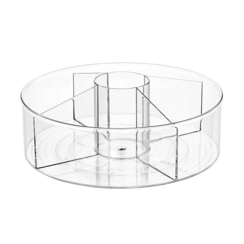 INTERDESIGN - InterDesign Clear Divided Kitchen Bin 4.5 in. H X 11.5 in. W X 11.5 in. D