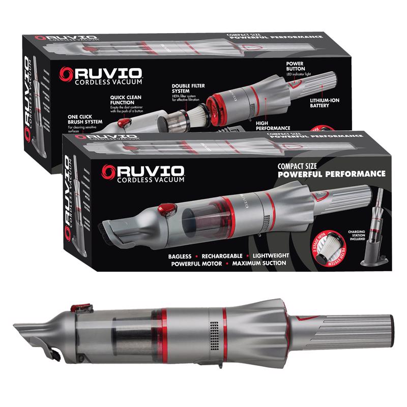 RUVIO - Ruvio Bagless Cordless HEPA Filter Rechargeable Stick/Hand Vacuum