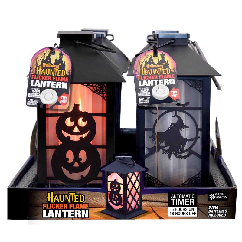 MAGIC SEASONS - Magic Seasons 8 in. Haunted Flicker Flame Lantern Halloween Decor - Case of 6