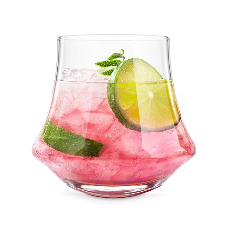 FINAL TOUCH - Final Touch Revolve 13.5 oz Clear Crystal Drinking Glass Set