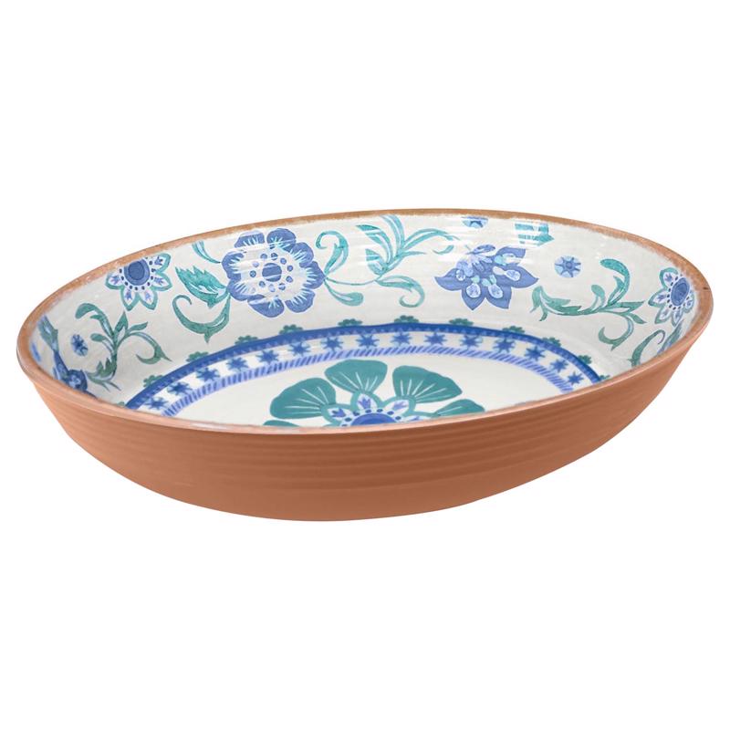 TARHONG - TarHong Rio Turquoise 91.3 oz Multicolored Melamine Artisan Serve Bowl 1 each