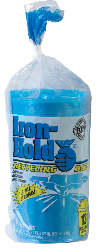 IRON-HOLD - Iron-Hold 13 gal Kitchen Trash Bags Twist Tie 30 pk 1.5 mil - Case of 6
