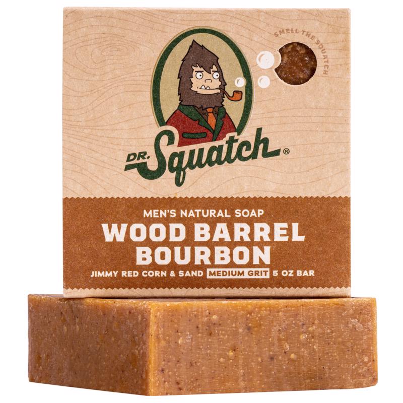 DR. SQUATCH - Dr. Squatch Wood Barrel Bourbon Scent Soap Bar 5 oz 1 pk