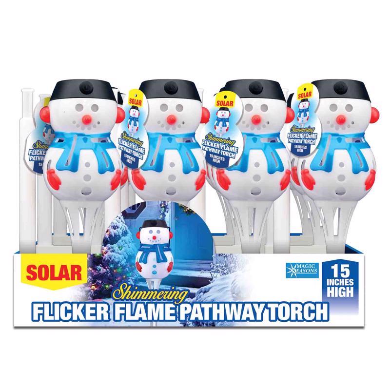 SHAWSHANK LEDZ - Shawshank LEDz Magic Seasons Shimmering Snowman Flicker Flame Pathway Light 1 pk - Case of 12 [768170]
