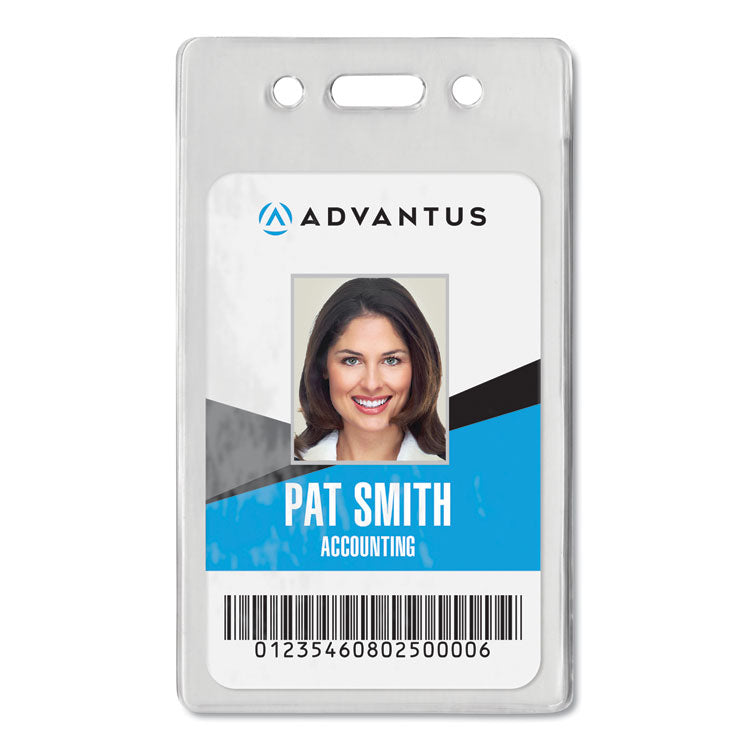 Advantus - Proximity ID Badge Holders, Vertical, Clear 2.68" x 4.38" Holder, 2.38" x 3.63" Insert, 50/Pack