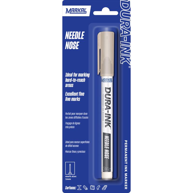 MARKAL - Markal Dura-ink Black Needle Nose Permanent Marker 1 pk - Case of 6