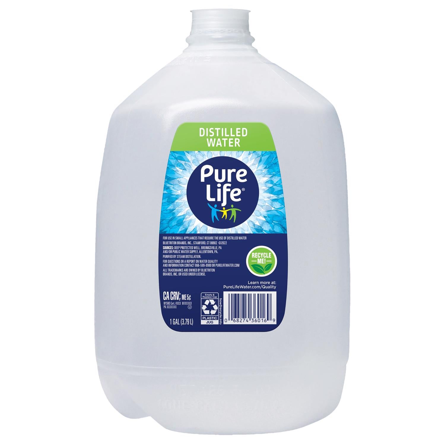 PureLife Distilled Bottled Water 1 gal 1 pk - Case of 6