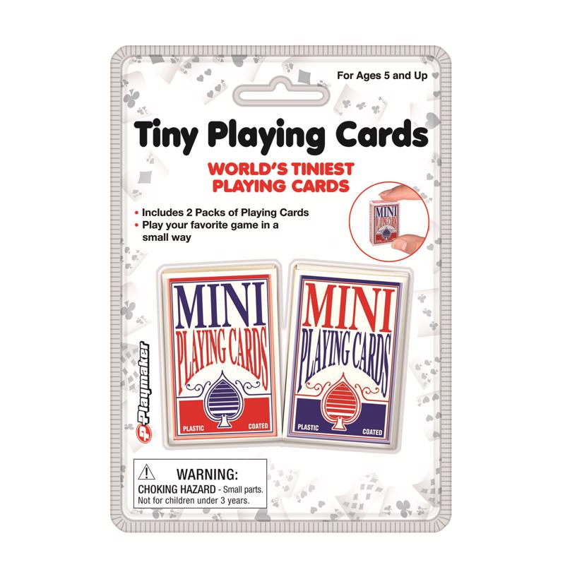 PLAYMAKER TOYS - Playmaker Toys Tiny Playing Cards Plastic Blue/Red - Case of 12