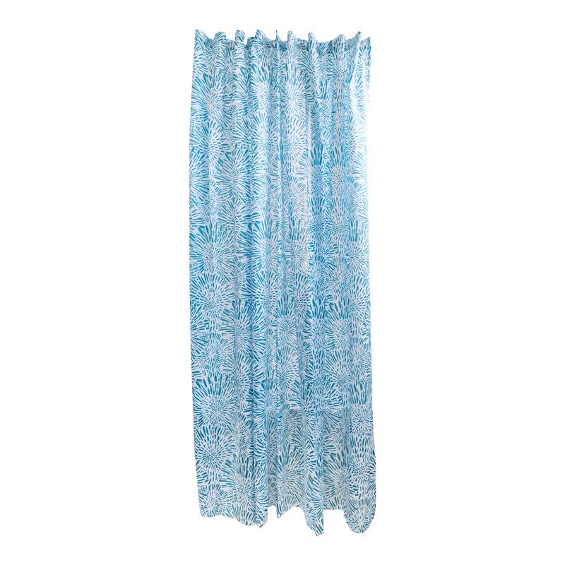 STTELLI - Sttelli Dandelion 72 in. H X 72 in. W Teal Shower Curtain Polyester - Case of 3