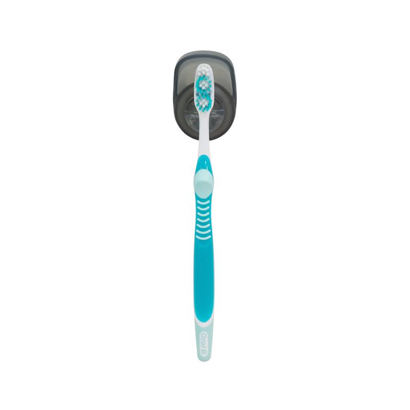 STTELLI - Sttelli Gray Plastic Suction Toothbrush Holder