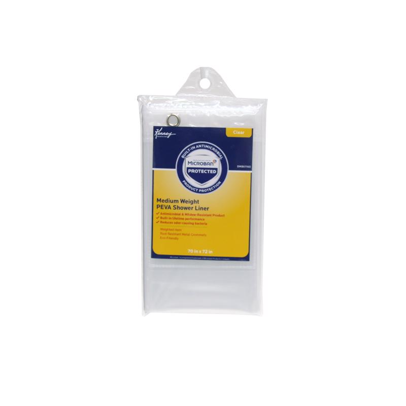 KENNEY - Kenney 72 in. H X 70 in. W Clear Shower Curtain Liner PEVA [MB61160]