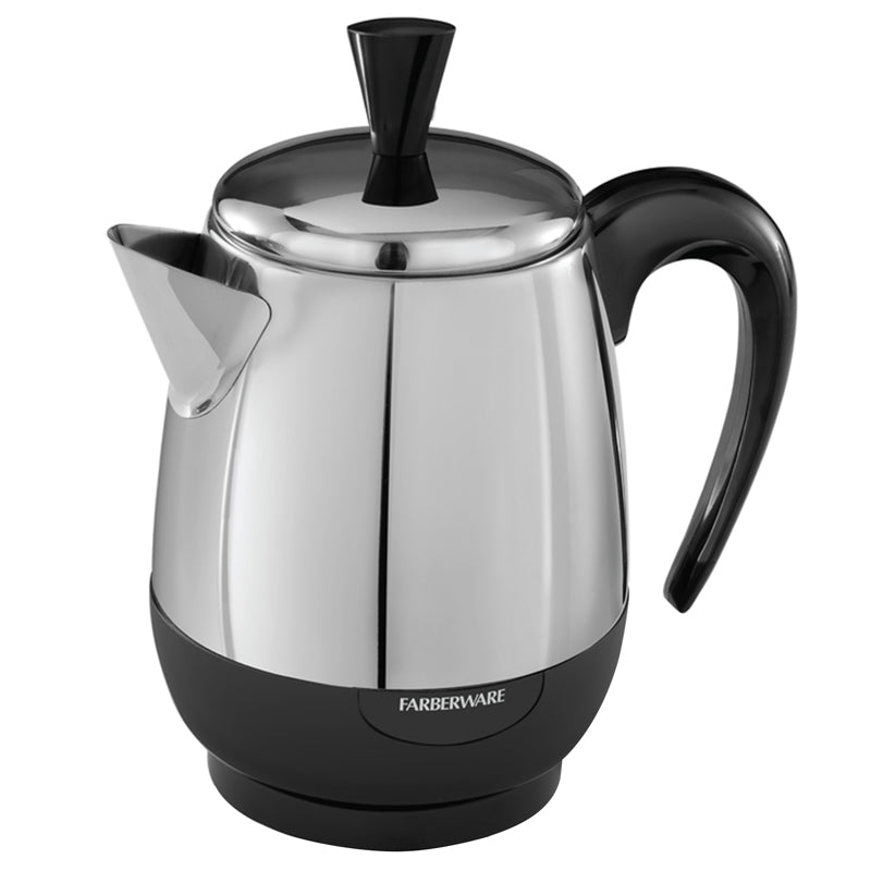 FARBERWARE - Farberware 4 cups Black/Silver Percolator