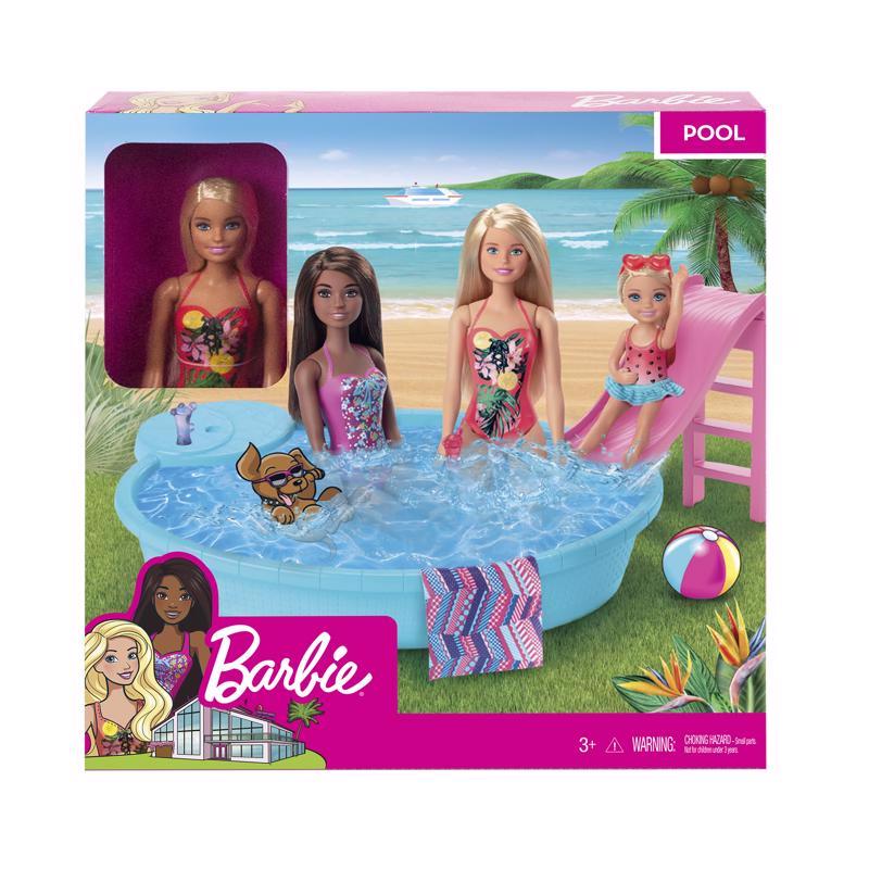 MATTEL - Mattel Barbie Doll and Pool Set Assorted 6 pc