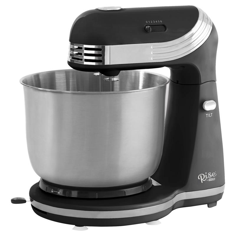 RISE BY DASH - Rise by Dash Black 3 qt. cap. 6 speed Stand Mixer