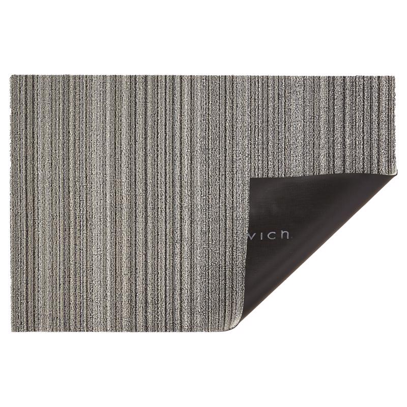 CHILEWICH - Chilewich 36 in. L X 24 in. W Gray/White Skinny Stripe Polyester/Vinyl Utility Mat