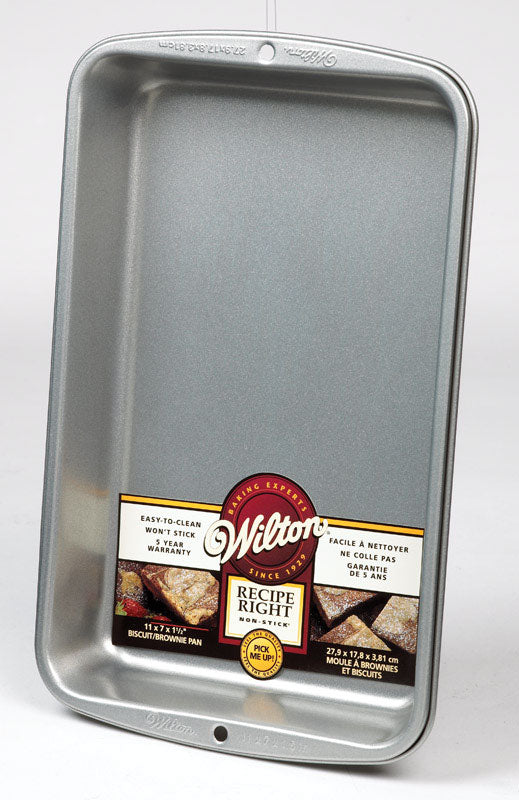 WILTON - Wilton 7 in. W X 11 in. L Biscuit and Brownie Pan Silver