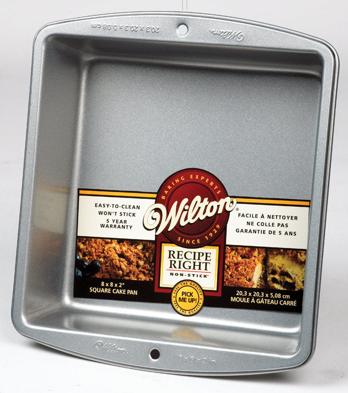 WILTON - Wilton 8 in. W X 8 in. L Cake Pan Silver 1 pc [191003178]