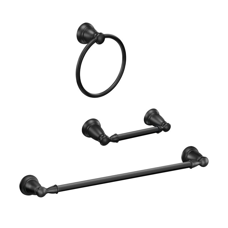 MOEN - Moen Banbury Matte Black Zinc Bath Accessory Set