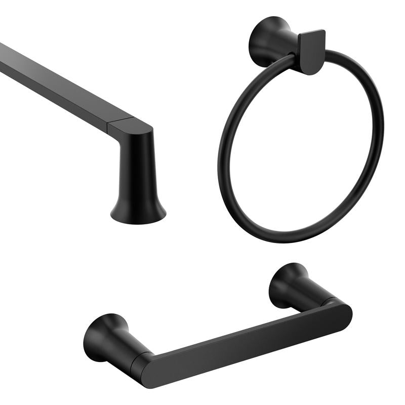 MOEN - Moen Genta Matte Black Zinc Bath Accessory Set