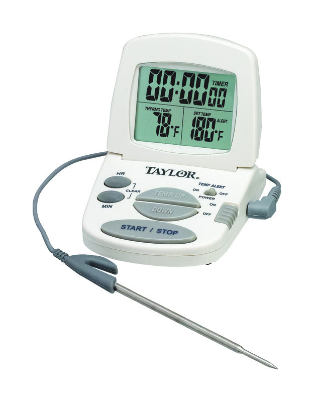 TAYLOR - Taylor Instant Read Digital Probe Thermometer w/ Alarm & Timer