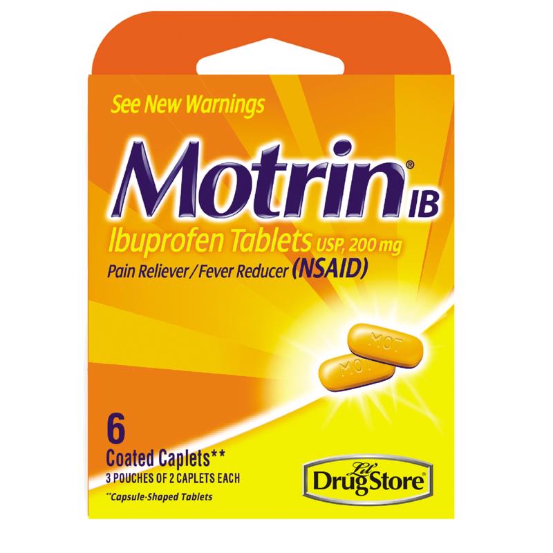 MOTRIN IB - Motrin IB Pain Reliever/Fever Reducer 6 ct - Case of 6