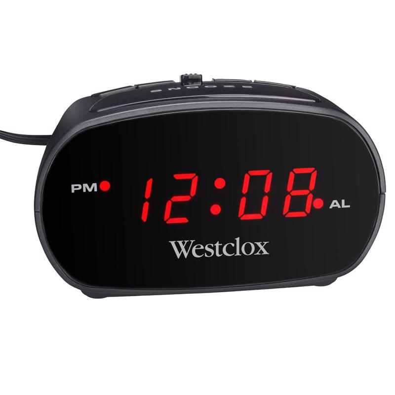 WESTCLOX - Westclox Black Alarm Clock Digital Plug-In