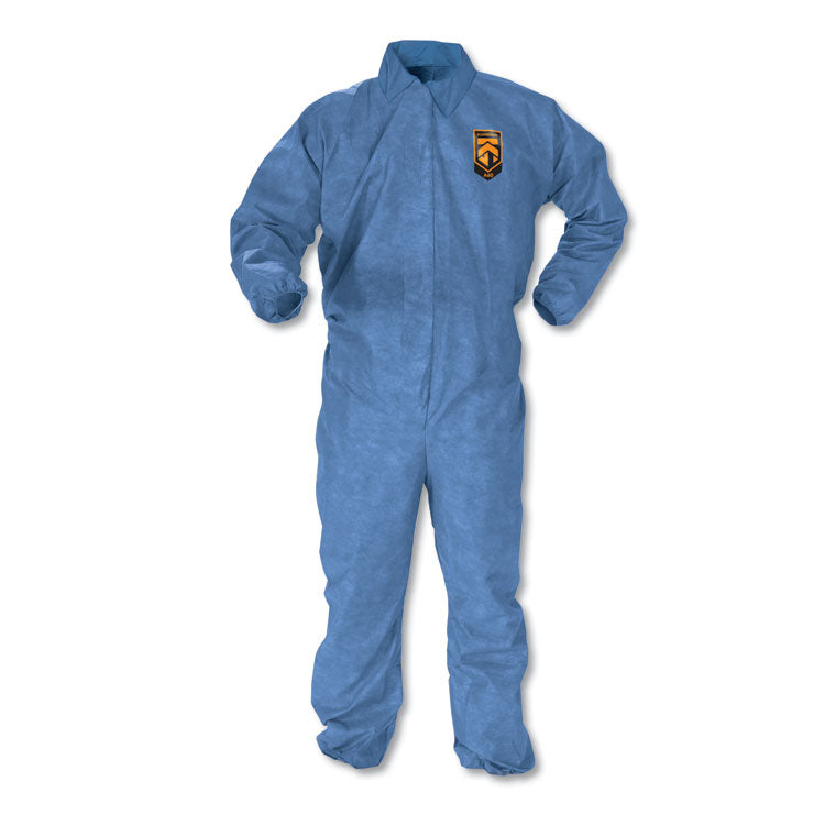 KleenGuard - A60 Elastic-Cuff, Ankle and Back Coveralls, 2X-Large, Blue, 24/Carton