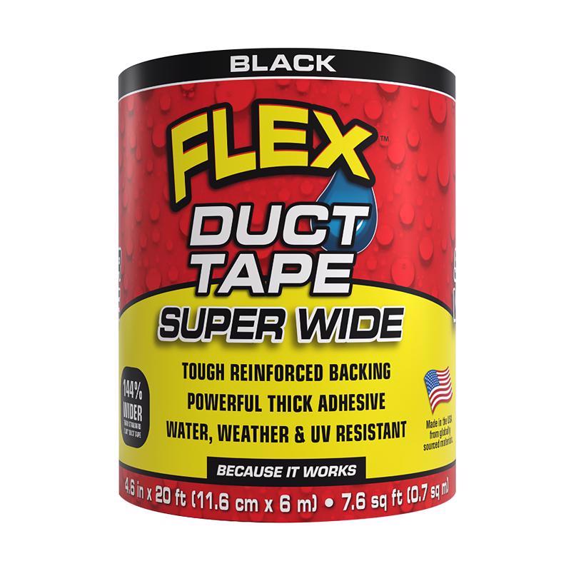FLEX SEAL FAMILY OF PRODUCTS - Flex Seal Family of Products Flex Super Wide Duct Tape 4.6 in. W X 20 ft. L Black Duct Tape