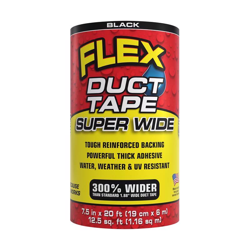 FLEX SEAL FAMILY OF PRODUCTS - Flex Seal Family of Products Flex Super Wide Duct Tape 7.5 in. W X 20 ft. L Black Duct Tape