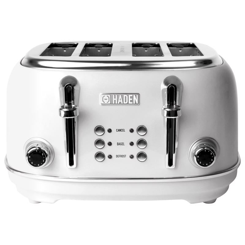 HADEN - Haden Heritage Stainless Steel White 4 slot Toaster 8 in. H X 13 in. W X 12 in. D