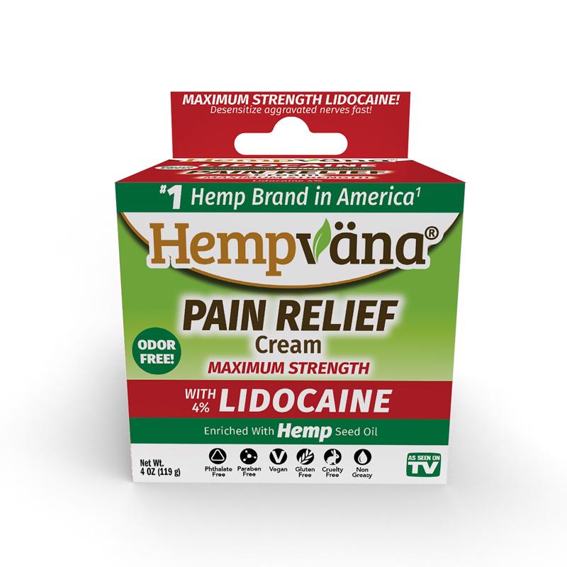 HEMPVANA LIDOCAINE - Hempvana Lidocaine ASOTV Pain Reliever Cream 4 oz