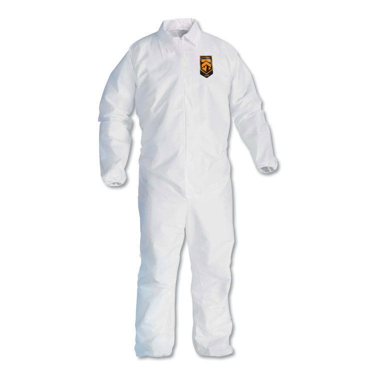 KleenGuard - A40 Elastic-Cuff and Ankles Coveralls, White, Large, 25/Carton