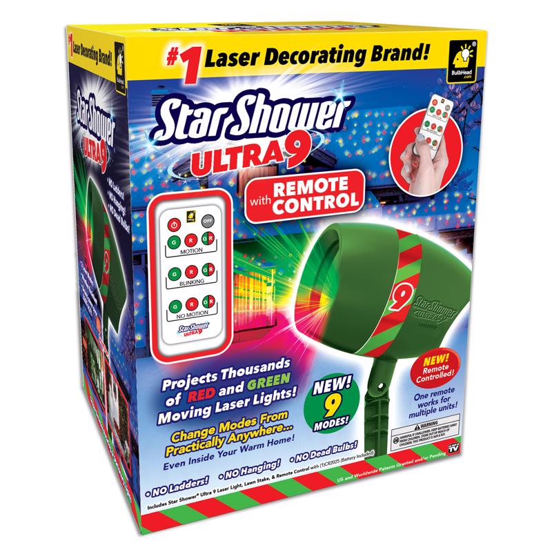 STAR SHOWER - Star Shower Bulbhead Laser Lights with Remote Control 1 pk