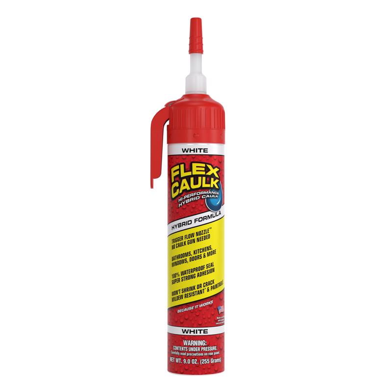 FLEX SEAL FAMILY OF PRODUCTS - Flex Seal Family of Products Flex Caulk White Polymer Advanced Hybrid Polymer Caulk 9 fl. oz. - Case of 4