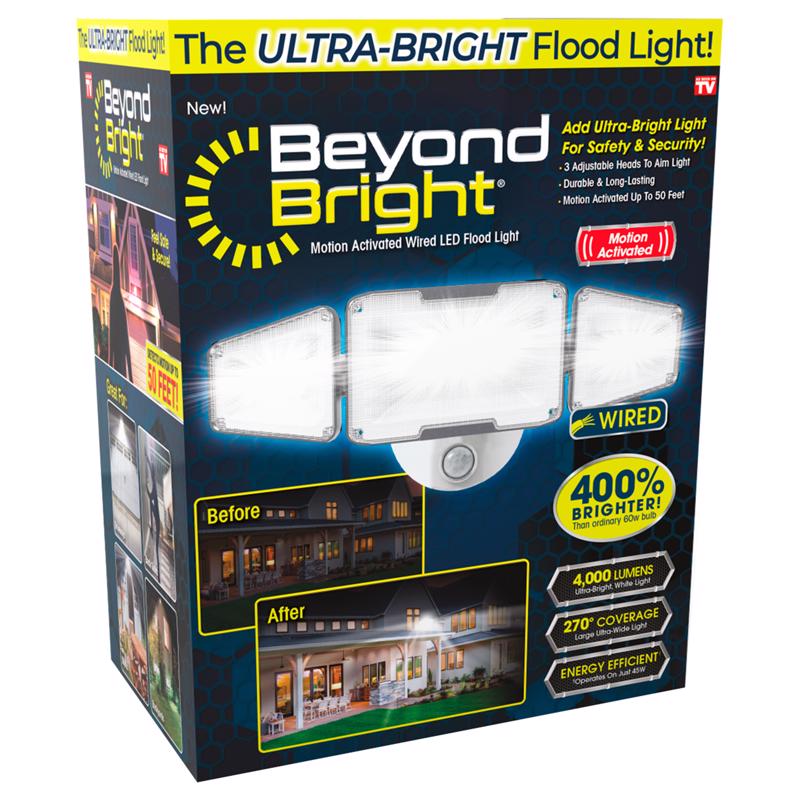 BEYOND BRIGHT - Beyond Bright Gloss White Motion-Sensing LED Sensor Light