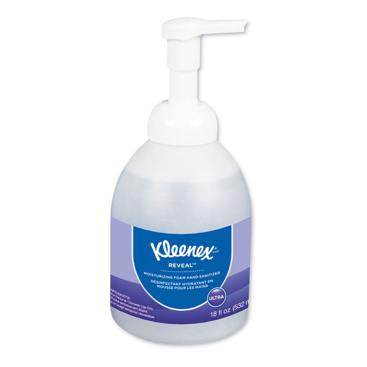 Kleenex - Reveal Ultra Moisturizing Foam Hand Sanitizer, 18 oz Bottle, Fragrance-Free